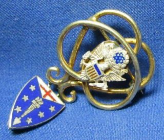 WWII Sterling 104th Infantry Regiment Home Front Sweetheart Pin 2