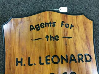 Vintage AGENTS FOR H.  L.  LEONARD ROD CO.  Wooden Advertising Sign Leonard Fly Rod 7