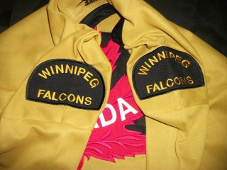 RARE 2004 NIKE WINNIPEG FALCONS TEAM CANADA HOCKEY JERSEY VINTAGE STYLE LARGE 52 5