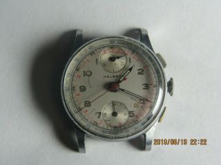 Vintage Men ' s Helbros Chronograph watch for parts/repair 410 7