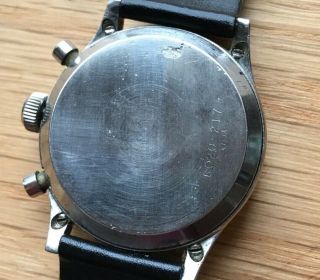 Vintage Cyma Tavannes clamshell chronograph Valjoux 22 3