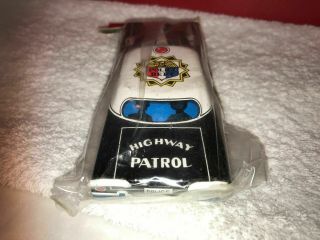 1950 ' S Japan Trademark Modern Toys Tin Friction Highway Patrol Police Car 5