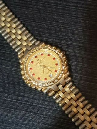 RARE Vintage Christian Bernard Paris Quartz Woman ' s Watch 18k Gold Diamond M2875 2