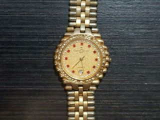 RARE Vintage Christian Bernard Paris Quartz Woman ' s Watch 18k Gold Diamond M2875 3