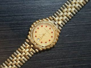 RARE Vintage Christian Bernard Paris Quartz Woman ' s Watch 18k Gold Diamond M2875 4