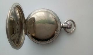 ANTIQUE AMERICAN AURORA WATCH Co.  USA,  SILVER CASED POCKET WATCH 15 JEWELS c1885 3