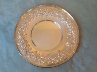 Sterling Silver 10 " Platter S.  Kirk & Son Rose / Repousse 404g