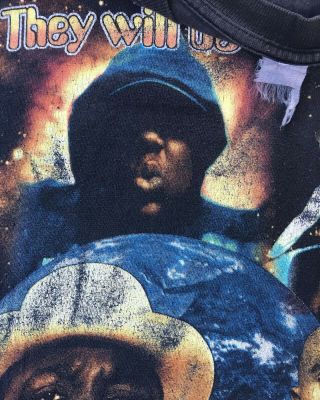Vintage 1997 Tupac Biggie Notorious BIG 2pac Rap Tee Hip Hop Promo 90s T Shirt 3