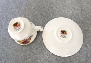 Vintage Royal Albert Bone China Old Country Roses Miniature Cup & Saucer England 5