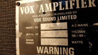 1975 VOX AC30 Top Boost Vintage Amp - Hand wired - Alnico Silver Bell Celestion 6