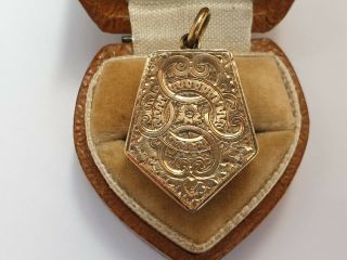 Antique Edwardian locket 9ct Rose Gold Engraved Locket Pendant Stunning Jewelry 2