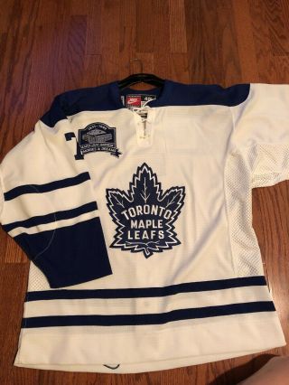 Nike Vtg Toronto Maple Leafs Authentic Jersey 1999 Gardens Fight Strap 48 M Rare