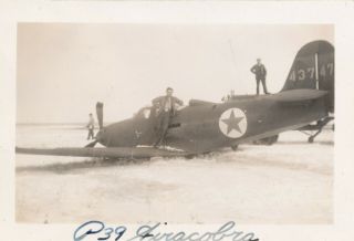 1944 Usaaf Atc 7th Fs Bismark Nd Airplane Photo 11 P - 39 Airacobra Crash Tail