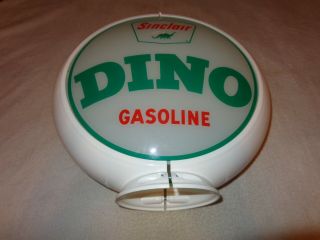 Vintage Antique Original1960 " Sinclair Dino Gasoline " Glass Gas Pump Globe Sign