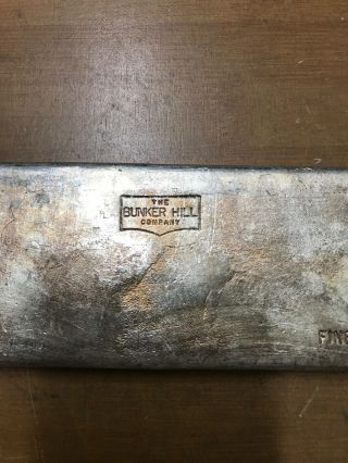 Bunker Hill Hand Poured Silver Bar 47.  45 Oz.  9995 Fine Silver Extremely Rare 96 2