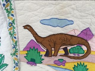 RARE Vintage Dinosaur Quilt Trim - Sought After Heirloom - 5