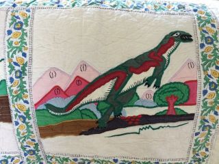 RARE Vintage Dinosaur Quilt Trim - Sought After Heirloom - 7
