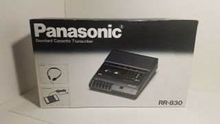 Vintage Panasonic Rr - 830 Standard Cassette Transcriber/recorder Brand