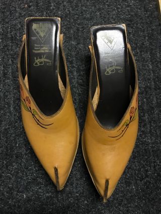Fluevog Vintage Couture Vogs - High Heel Wooden Clog,  Size 10