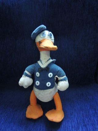 Walt Disney Collectors Vintage Plush Donald Duck Extremely Rare Novelty Co.