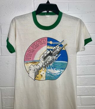 Vintage PINK FLOYD 1975 WISH YOU WERE HERE concert tour t - shirt SMALL S rare 2