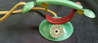 Early 1930 ' s Miniature Tin Telephone Cord Moving Dial Play Set Pretend 2