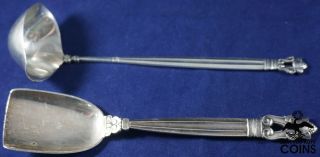 Set of 8 - Georg Jensen Denmark Sterling Silver (. 925) Acorn Flatware Set 8