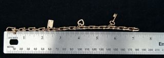Rare Tiffany & Co 18K Rose Gold City HardWear Link Charm Bracelet Diamond Heart 11