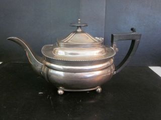 Antique Circa 1910 Birmingham England English Sterling Silver Teapot W 4 Marks