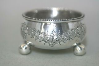 Antique Victorian Set Of 6 Sterling Silver Chased 1885 Martin Hall London NR 2