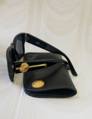 Rare Vintage Gianni Versace Black Sunglasses Mod 372/dm Col.  852