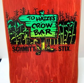 Rare 1987 Schmitt Stix Hans Lindgren Hazze ' s Crow Bar NOS NR Heckle & Jeckle 5