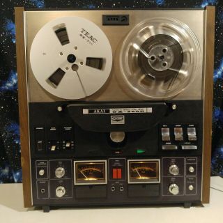 Vintage Akai Gx - 260d Reel - To - Reel Stereo Tape Deck Recorder W/ Teac Re - 711 Reel