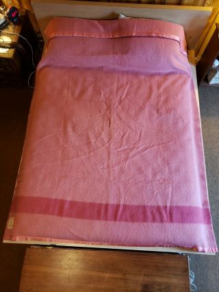 Vintage Hudson Bay Pink Blanket 4 Point 68 " X92 "