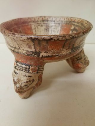 Pre - Columbian Polychrome Animal Effigy Vessel Bowl