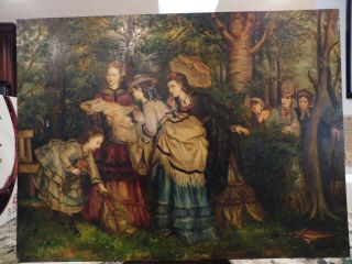 Vintage Oil Painting on Wood/Board signed, 10