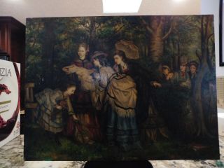 Vintage Oil Painting On Wood/board Signed,