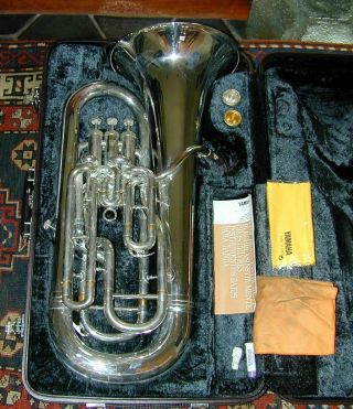 Vtg Yamaha Silver Euphonium Yep 641 & Case