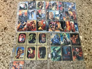 1996 Marvel Masterpieces Master Set Double Impact Gold Gallery Nm/m Rare