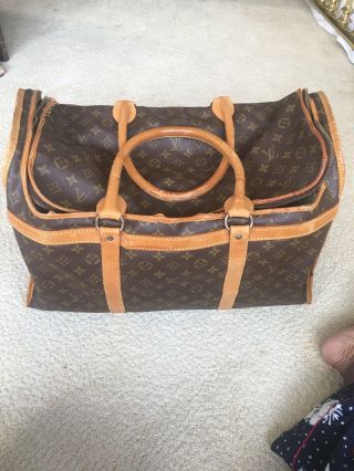 Louis Vuitton France 15 " Medium Carryall Travel Duffle Travel Bag Vintage Rare