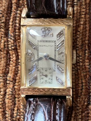 Vintage Hamilton 14k Gold Diamond Dial Men’s Mechanical Wind Wristwatch