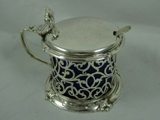 Quality Victorian Silver Mustard Pot,  1855