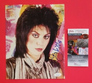 Joan Jett Signed Young Vintage 8 " X 10 " Color Photo Certified With Jsa