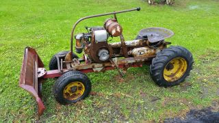 Vintage 1953 Baird Beaver Lawn Tractor W/plow