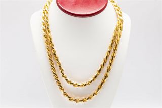 Rare $25,  000 7mm 18k Yellow Gold 40 " Rope Chain Link Necklace Heavy 211g