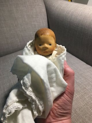 Handcrafted wooden baby doll by Elisabeth Pongratz UPDATED LISTING 11