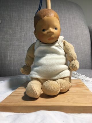 Handcrafted wooden baby doll by Elisabeth Pongratz UPDATED LISTING 6