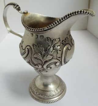 Lovely Decorative English Antique Georgian 1773 Sterling Silver Cream Jug