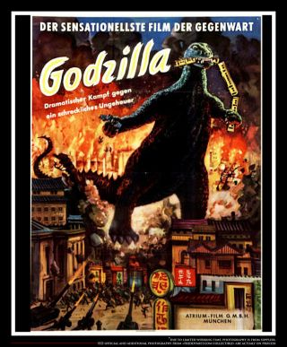 Godzilla Hishiro Honda 23x33 German One Sheet Vintage Movie Poster 1956