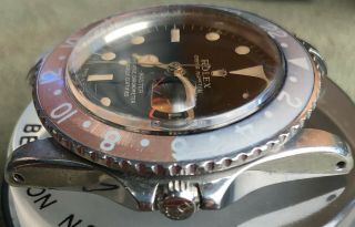 Vintage Rolex GMT Master 1675 Gilt Dial from 1960s full set Chrono Cert Punched 7